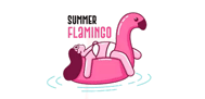Summer flamingo